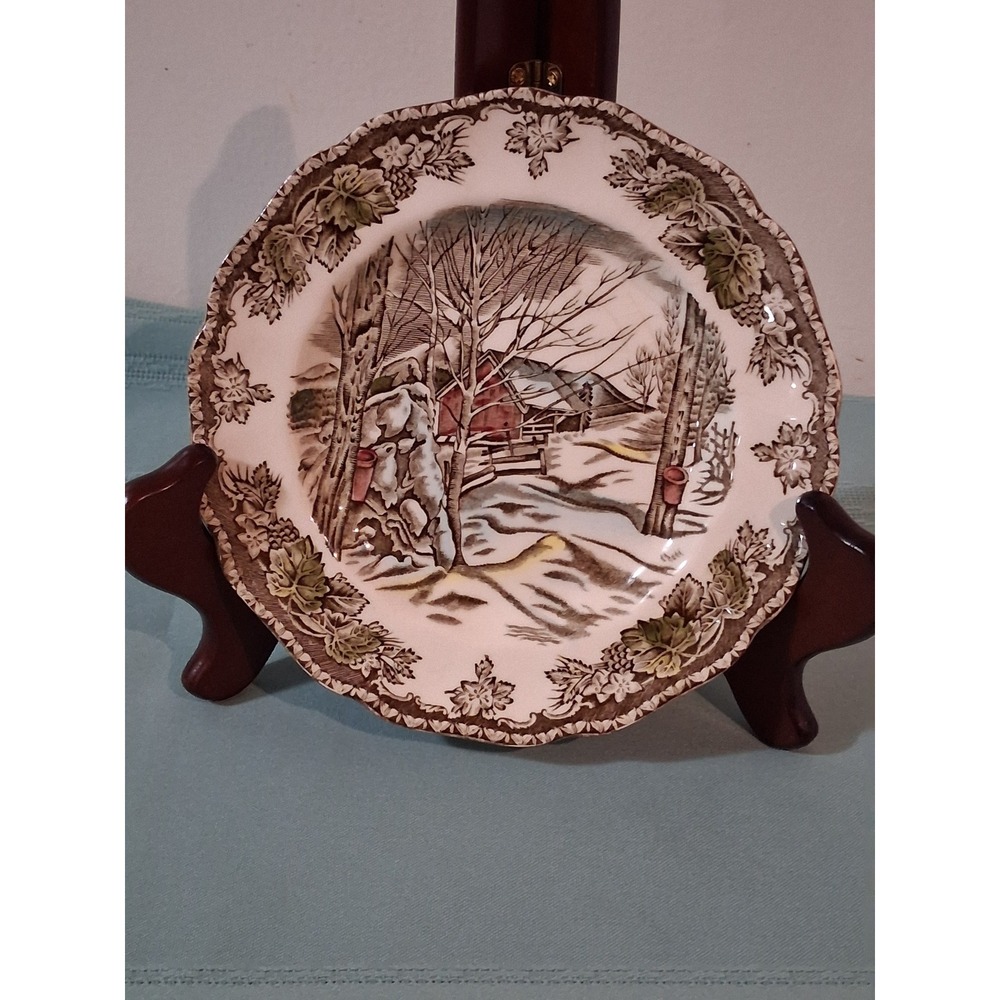 Johnson Brothers The Friendly Village Sugar Maples Bread Plate England 6.25in